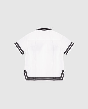 Dolce&Gabbana Children's white shirt with contrasting logo L44S04G7L6V56