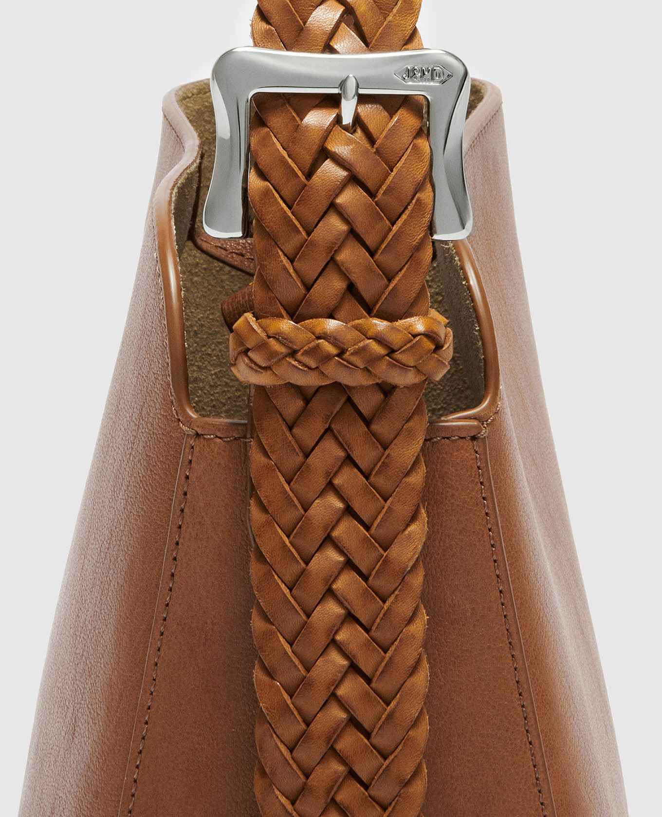 Brown leather bucket bag Quiver with weaving J&M DAVIDSON 4