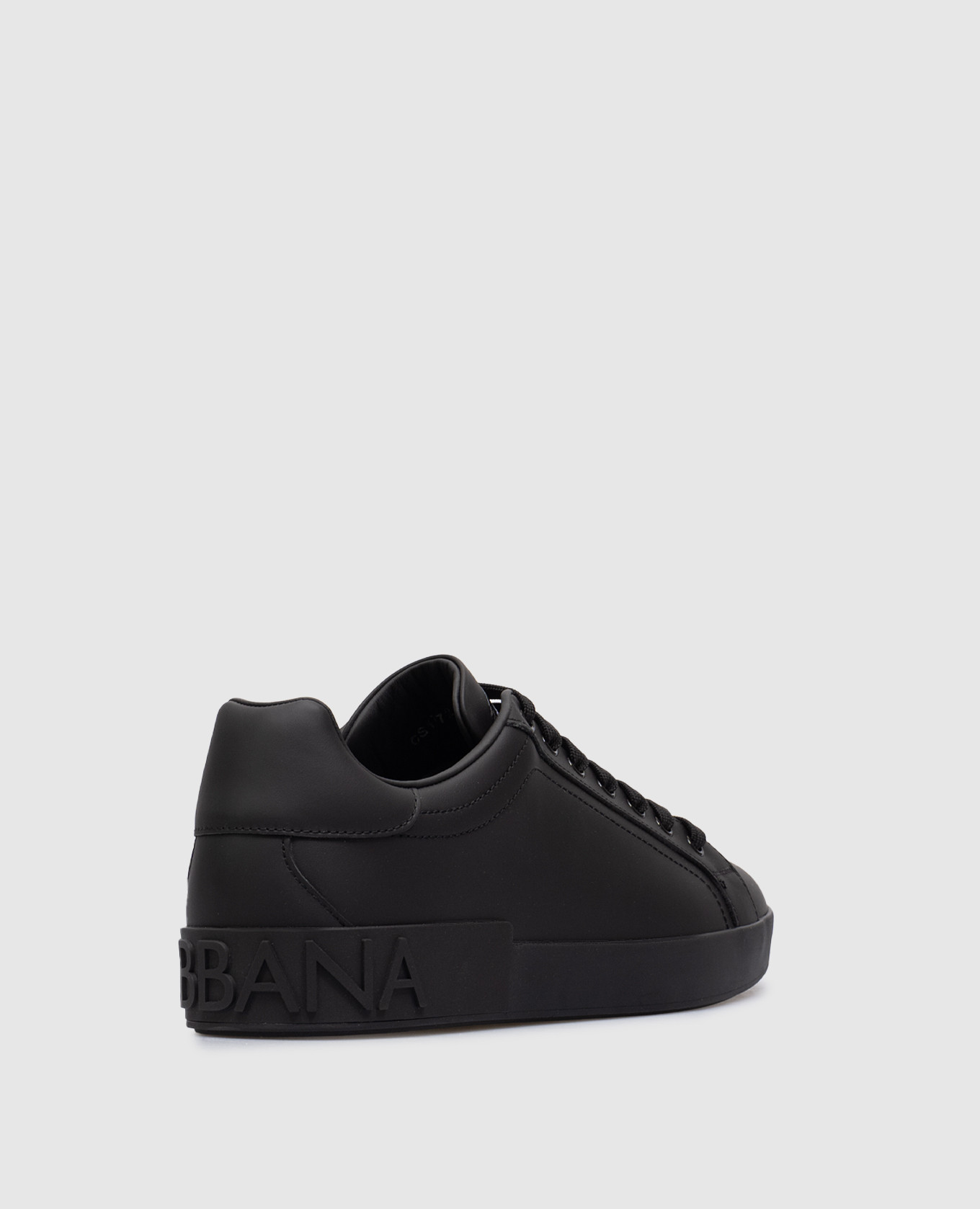 

Portofino black leather sneakers with logo Dolce&Gabbana