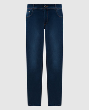 Cashmere&Whiskey Blue jeans with logo patch SENISE781