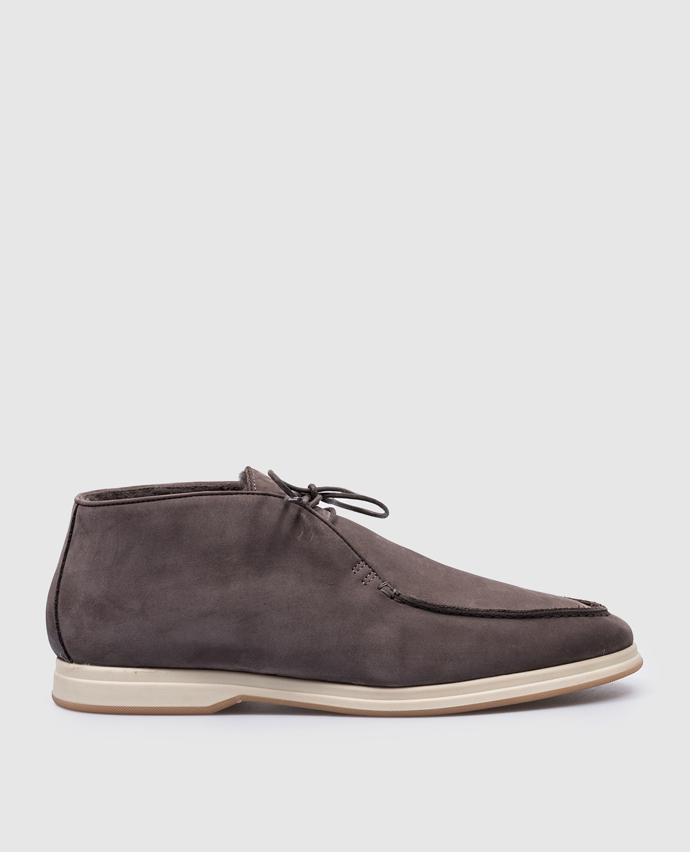 

Brown nubuck deserts on fur Enrico Mandelli