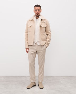 Stefano Ricci Beige wool jacket M7J5300040W0001P
