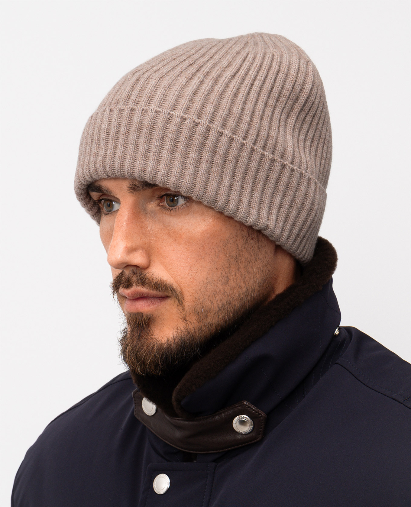 

Beige ribbed cashmere hat Brunello Cucinelli