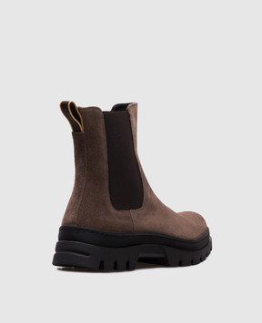 MooRER Morisot brown suede chelsea boots MORISOTP5