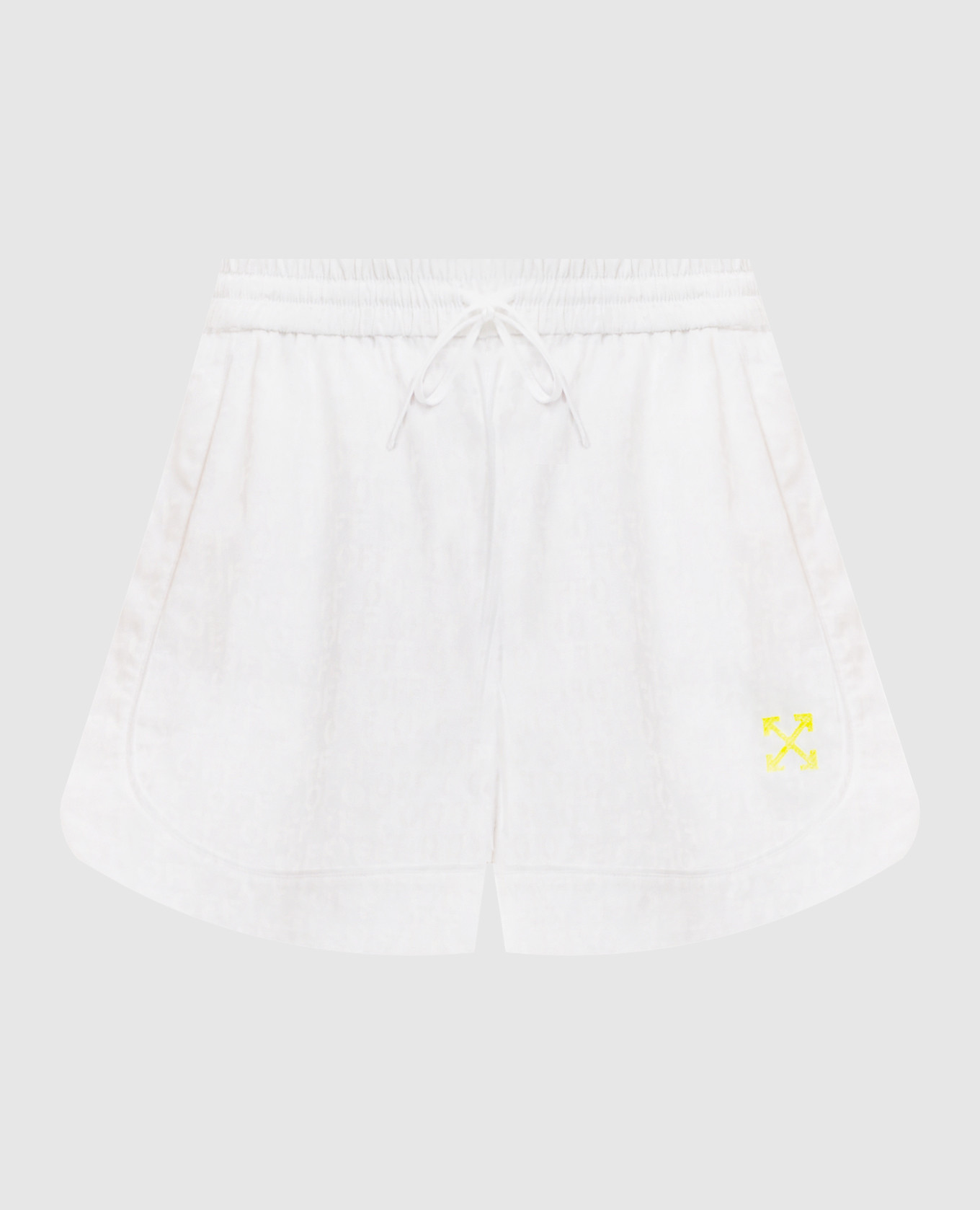 White shorts with Off logo pattern Off-White