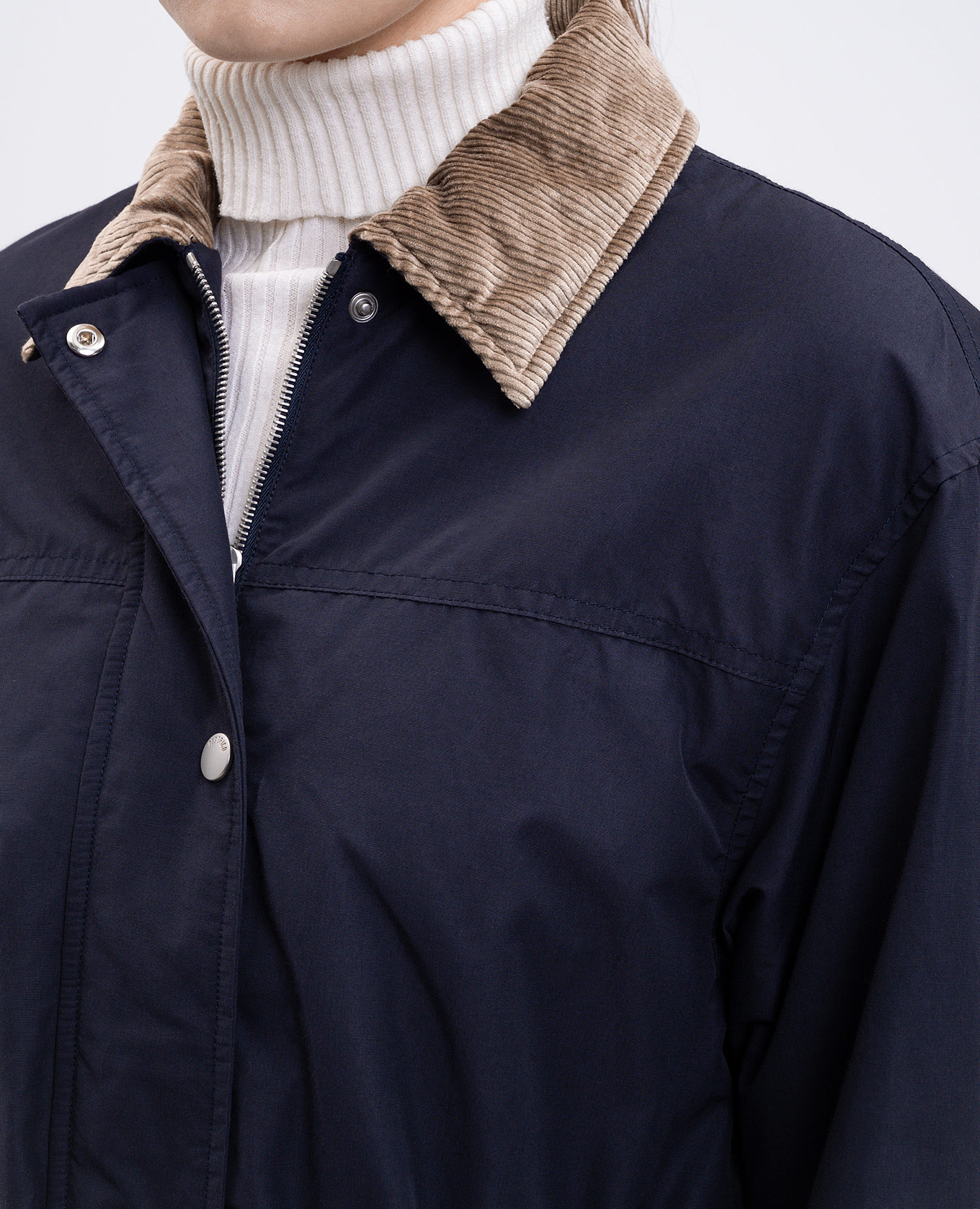 

Blue jacket with brand patch Peserico