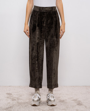 Peserico Khaki corduroy pants P0483101597