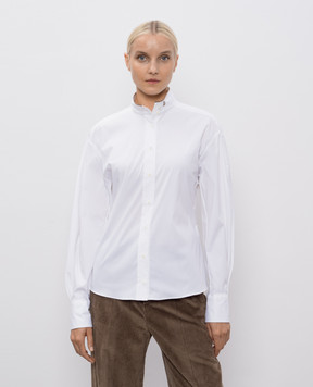 Brunello Cucinelli White shirt with a monil chain M0091NL936