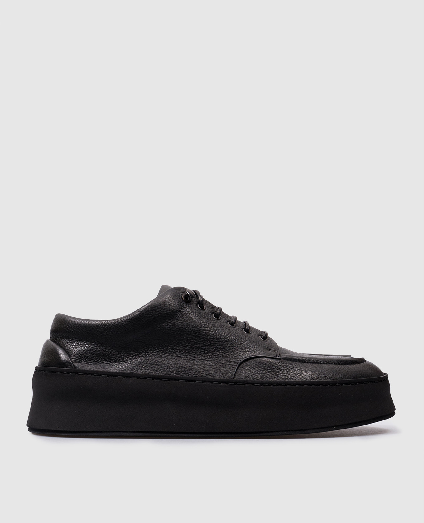 Cassapana high platform black leather derbies marsell