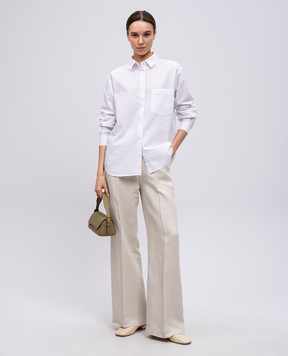 Woolrich White shirt with textured texture CFWWSI0213FRUT4070