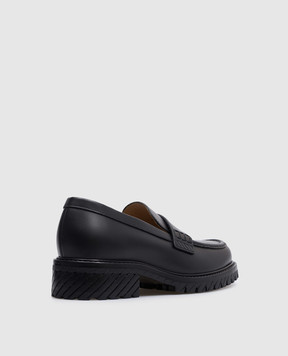 Off-White Black leather loafers Sombat OWIG004C99LEA002