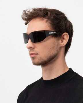 Balenciaga Black Mono Square Sunglasses 830307T0003m