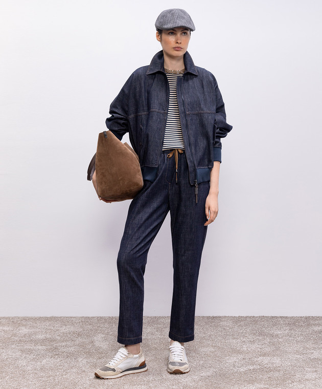 ジャケット BRUNELLO CUCINELLI Women Jackets MB1257470 C001 BLUE BRUNELLO CUCINELLI: Jacket woman - Blue | Brunello Cucinelli