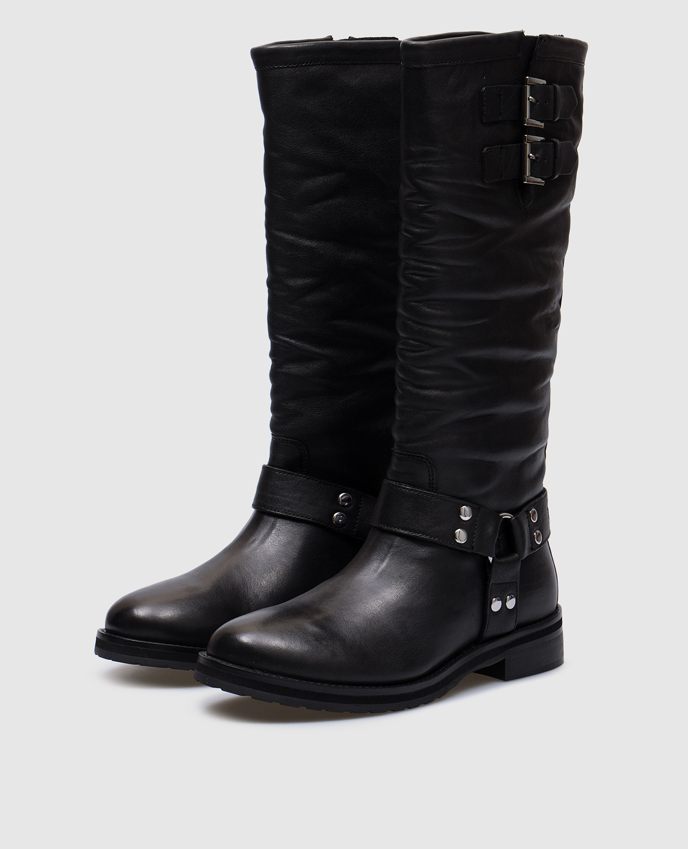 Black logo Darcy leather boots Twinset 2
