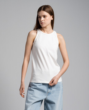 Max Mara Sportmax White EDICOLA top with crystal EDICOLA