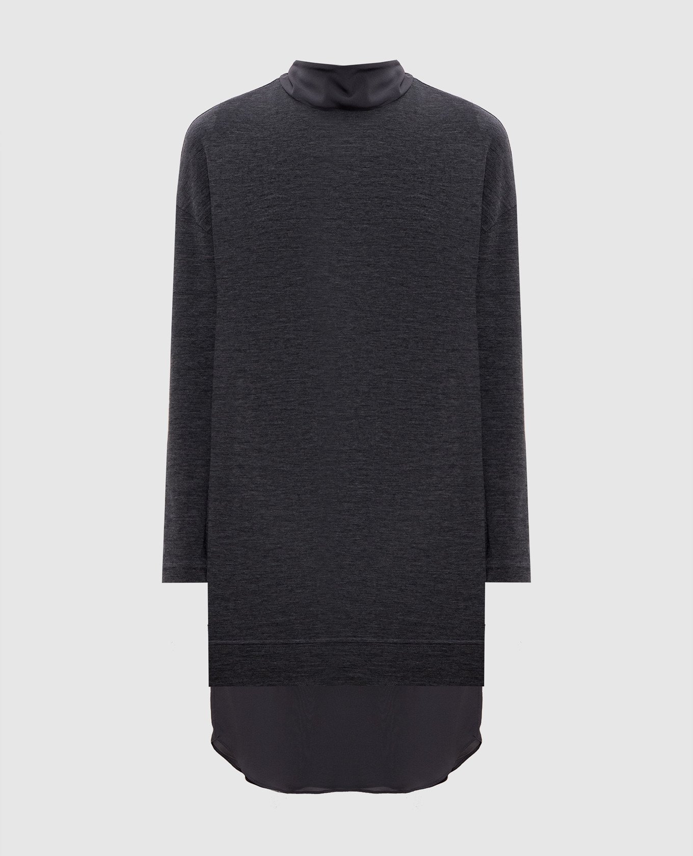

Gray melange wool dress Brunello Cucinelli, Grey