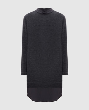 Brunello Cucinelli Gray melange wool dress M0R25A4187