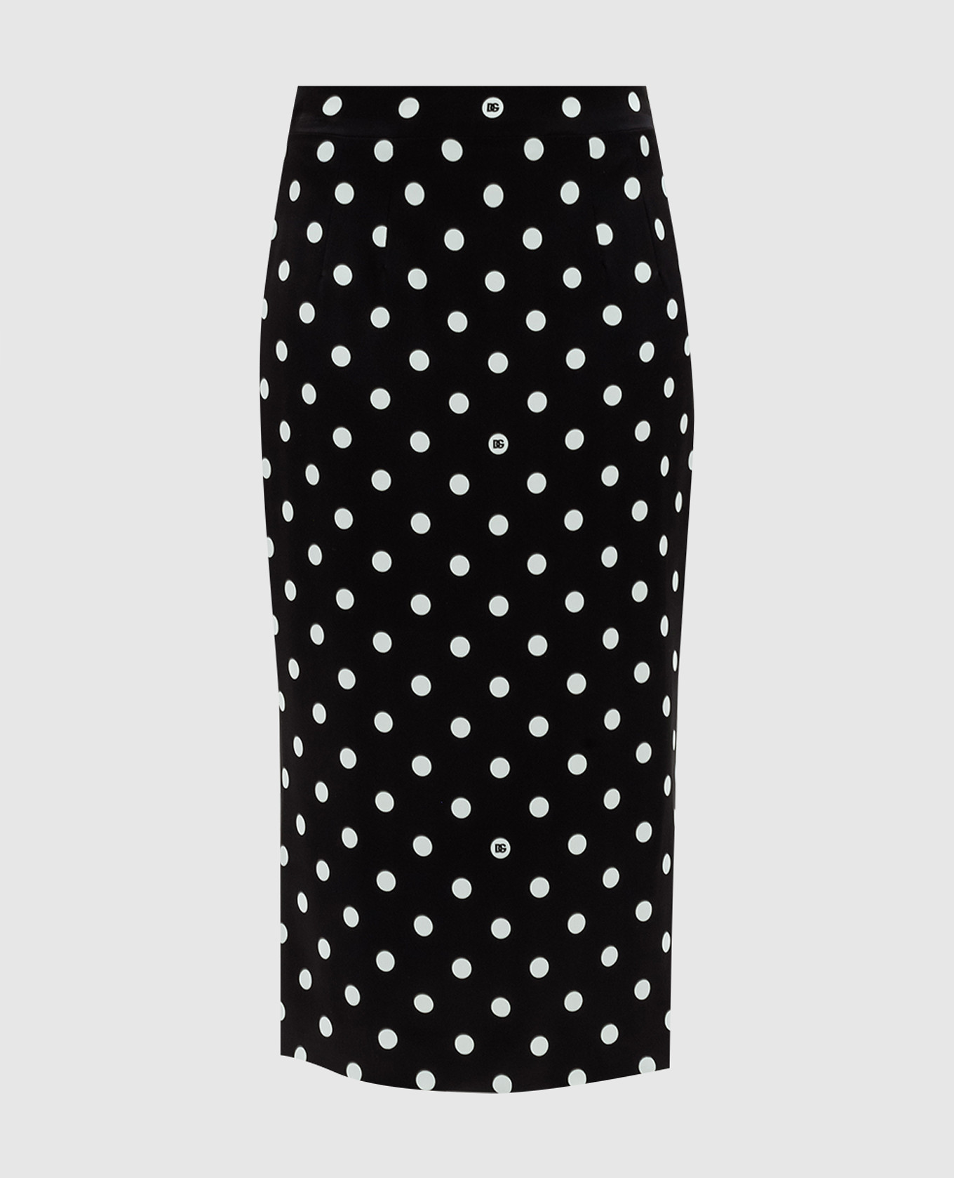 

Black polka dot silk pencil skirt Dolce&Gabbana