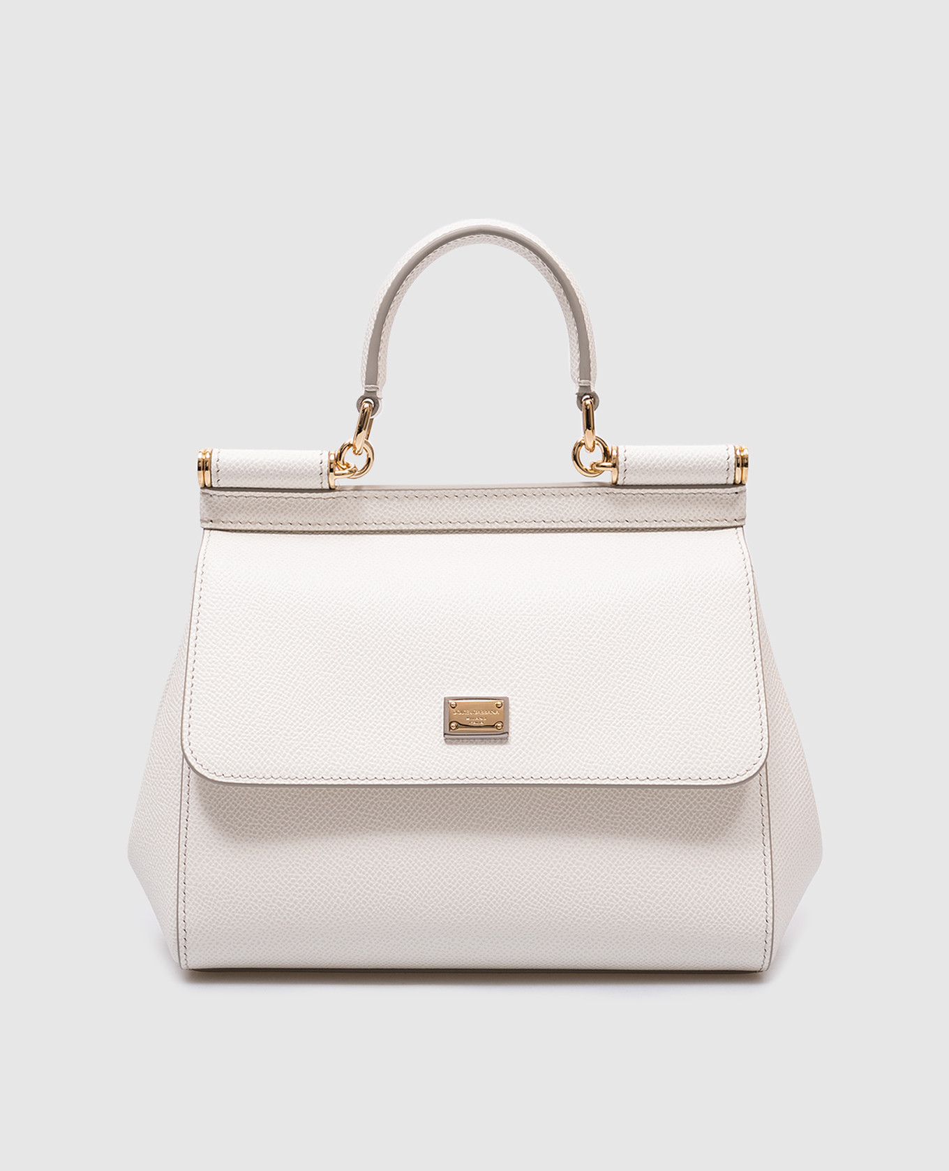 

Sicily white leather bag with logo Dolce&Gabbana