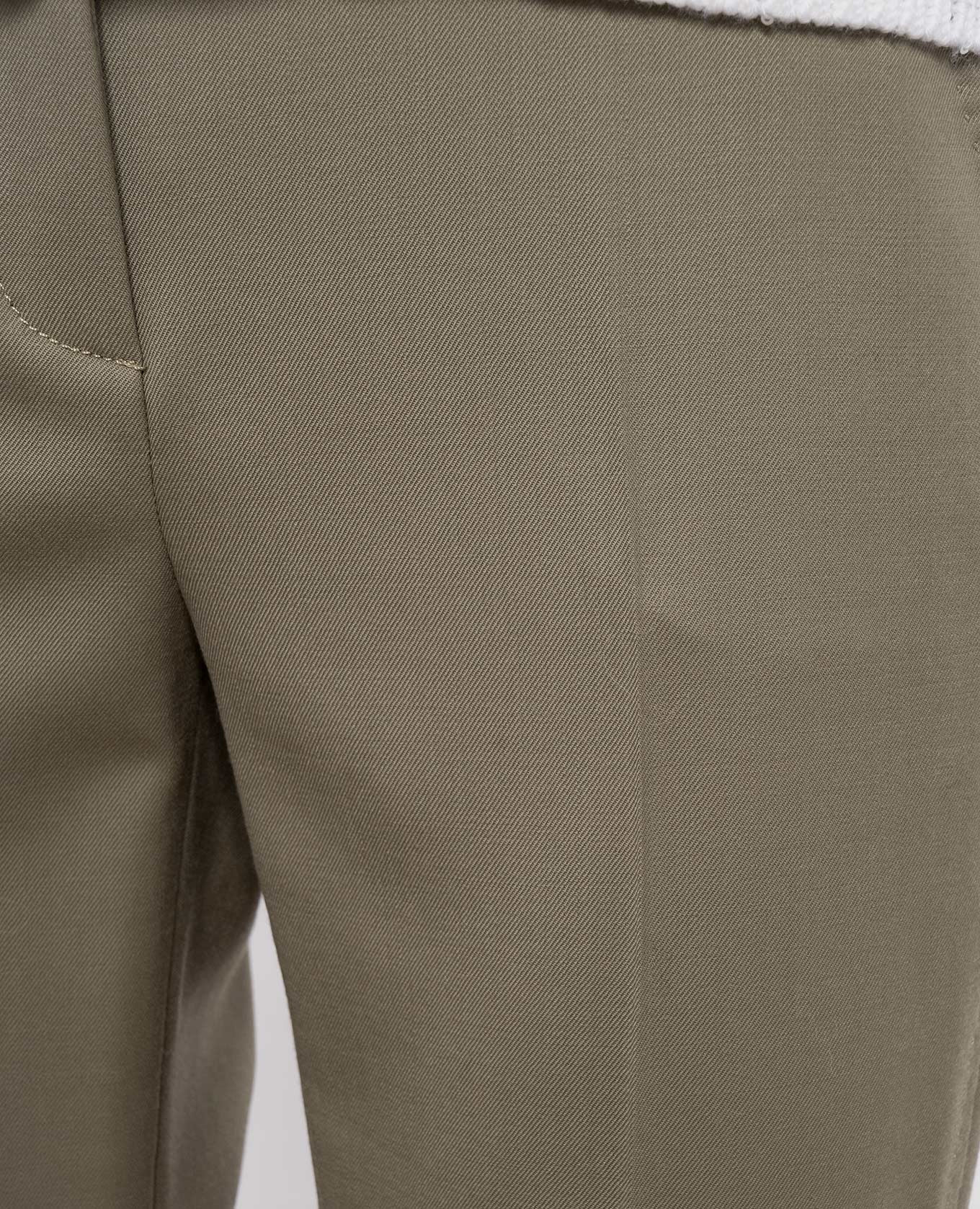 Khaki pants with brand patch Peserico 5