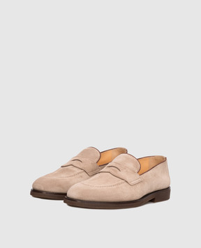 Brunello Cucinelli Beige suede loafers MZUPEAE705