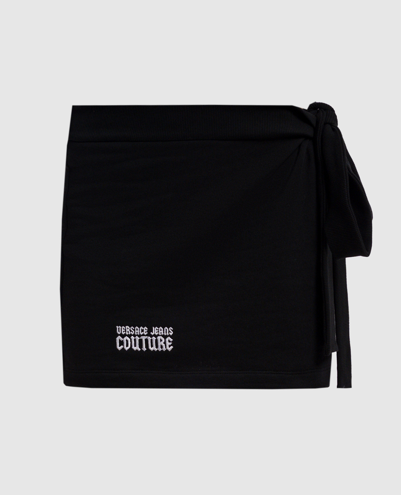 

Black mini skirt with logo embroidery Versace Jeans Couture