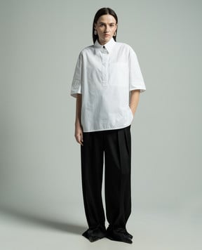 Jil Sander Black pants with silk J02KA0214J65112