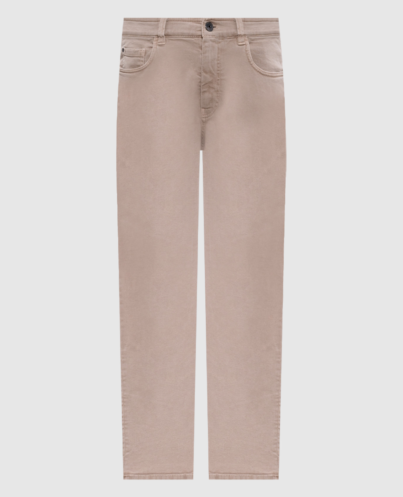 

Beige jeans with logo patch Brunello Cucinelli