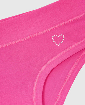RiminiVeste Emy Bimba baby pink panties with crystal appliqué B659
