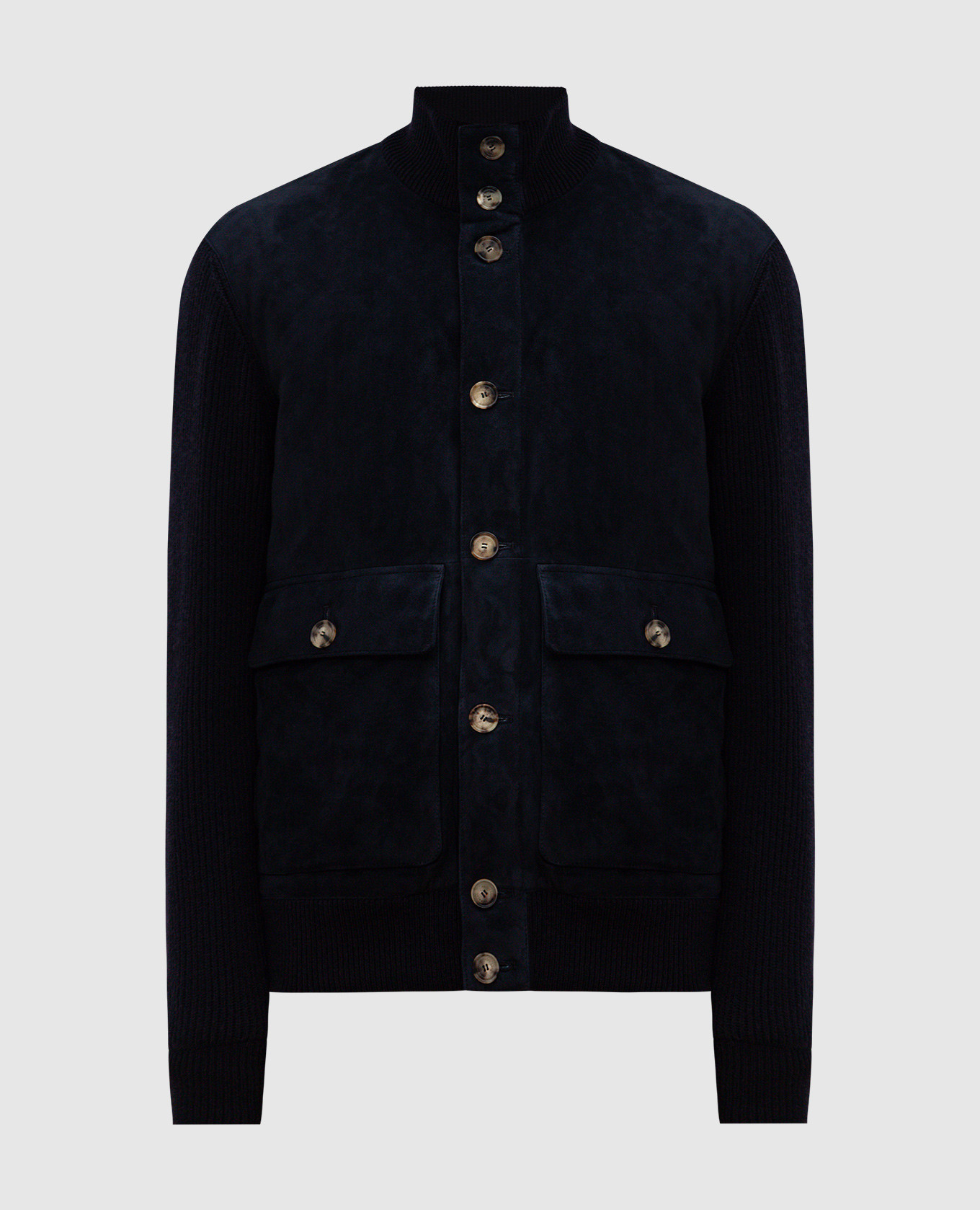 Blue combination jacket brunello cucinelli
