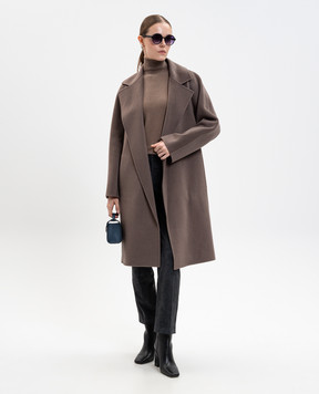 JOSEPH Costa brown wool and cashmere coat JF009395