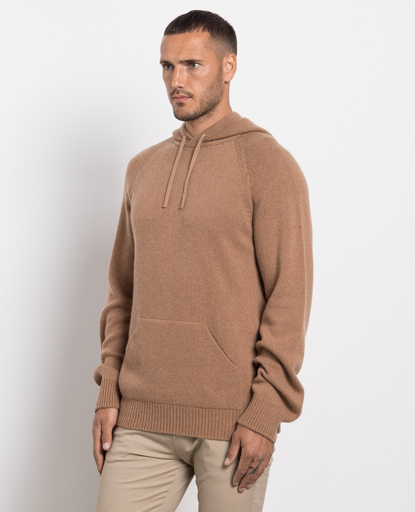 Brown cashmere hoodie Cashmere&Whiskey 3