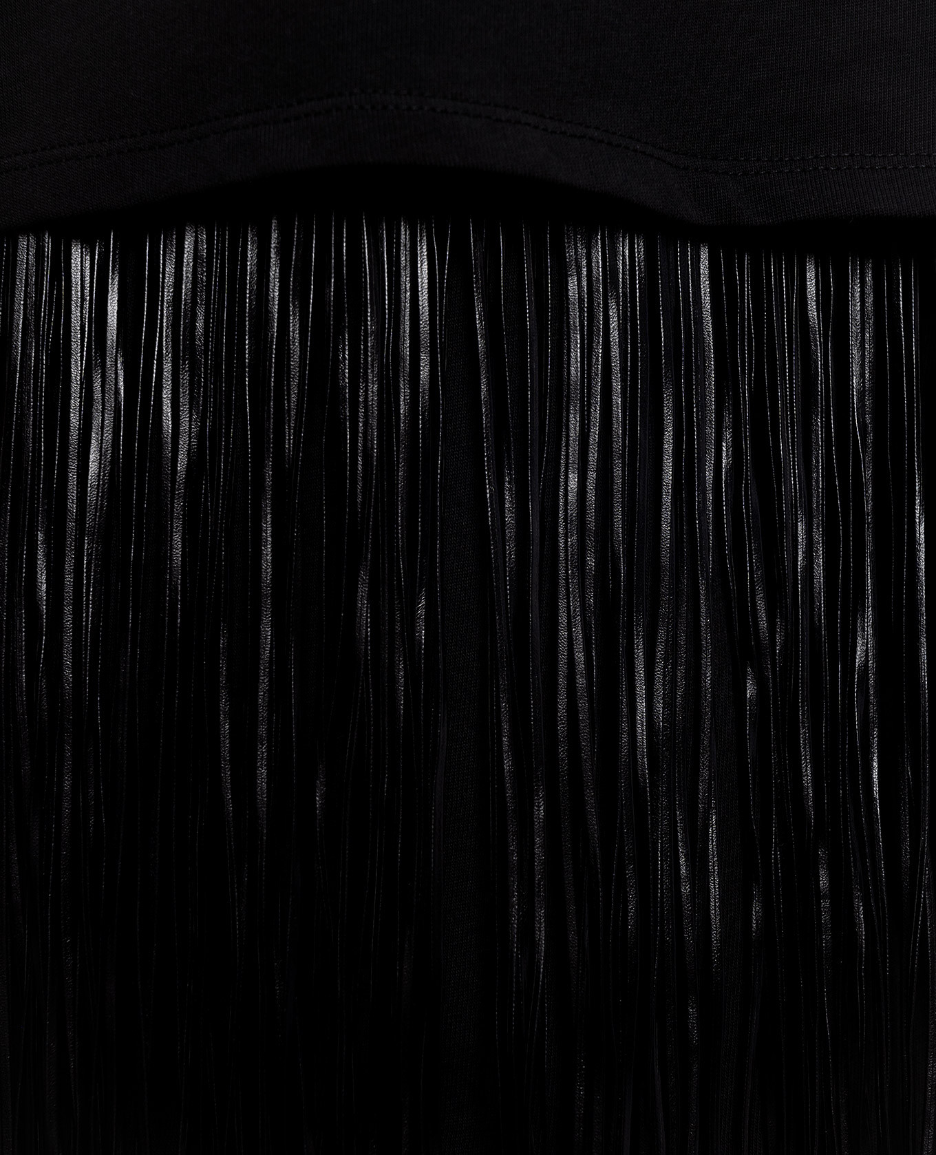 

TEATINO black t-shirt with fringe Max Mara Sportmax
