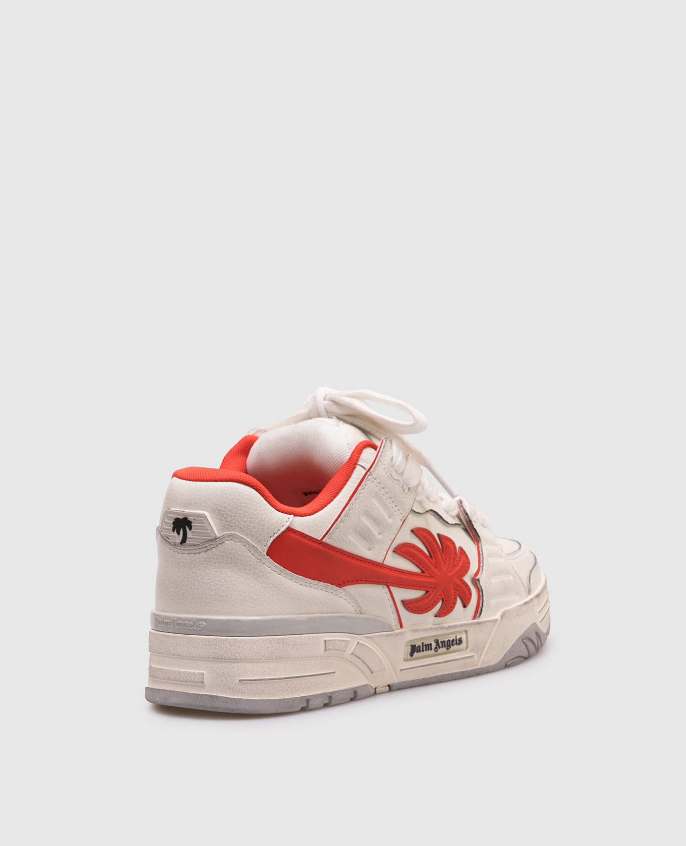 

Venice white leather sneakers with vintage logo Palm Angels