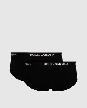 Dolce&Gabbana Set of black briefs with logo M9C03JONN95