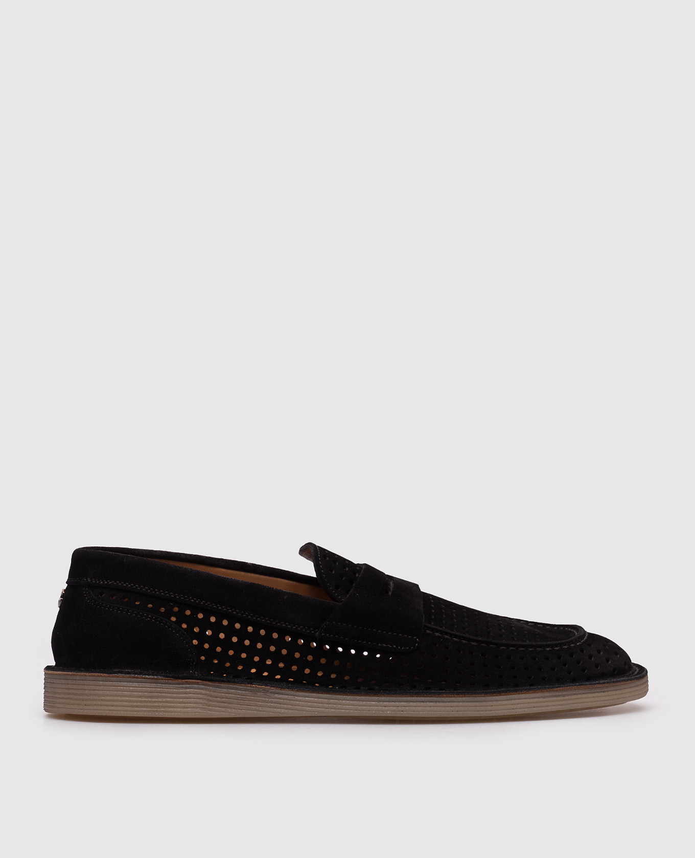 

Black suede loafers with perforations Dolce&Gabbana