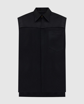Ami Paris Black blouse with logo FSH220AC0014