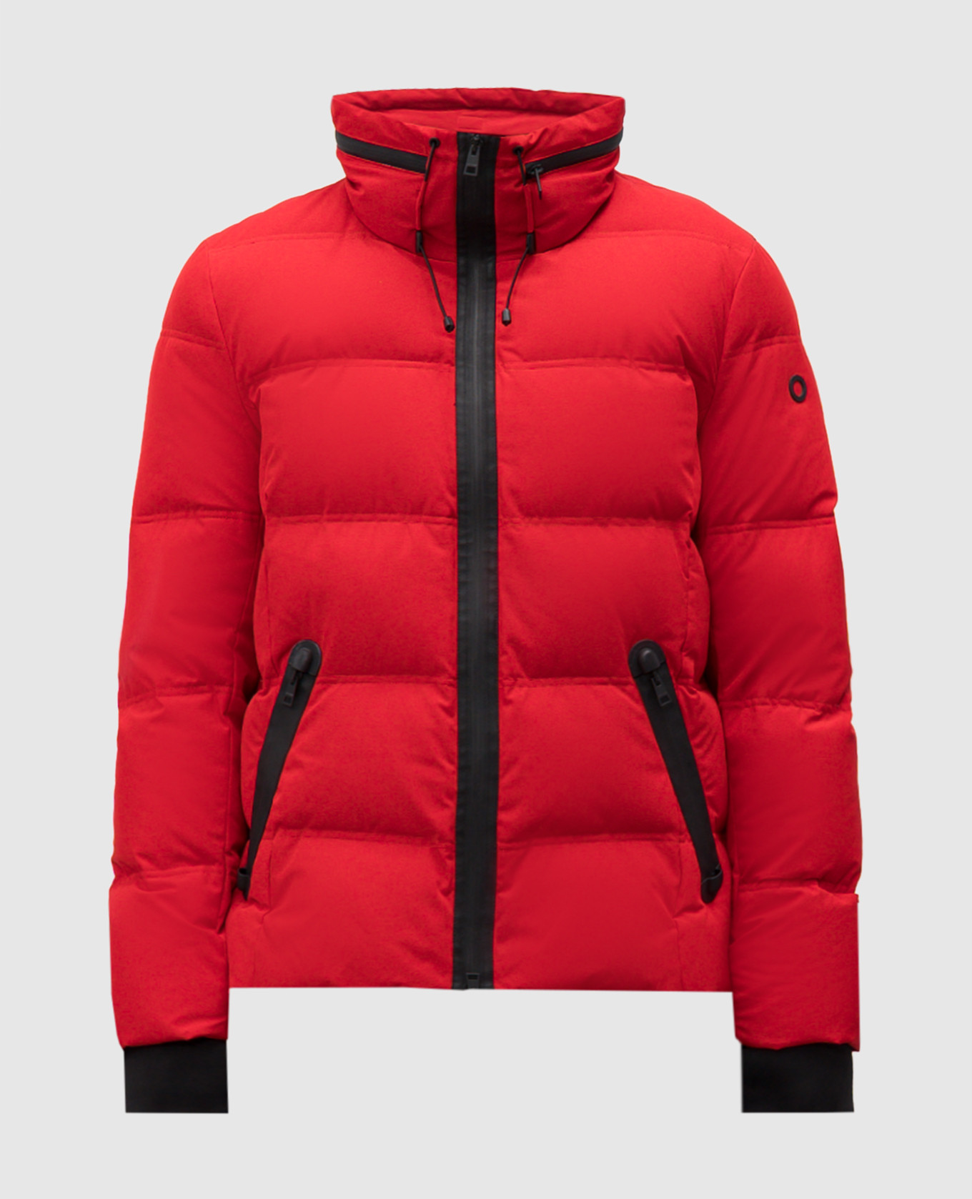 

Red ski down jacket with logo UP TO BE