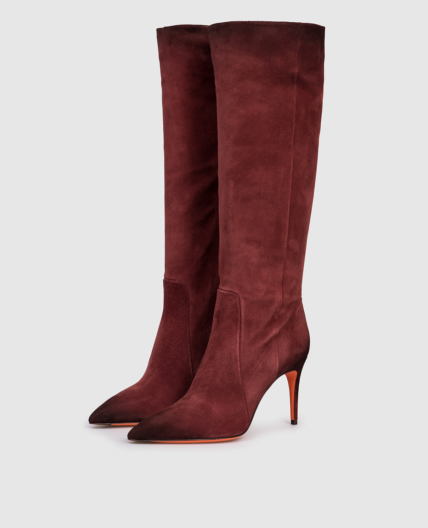 

Burgundy suede boots Santoni