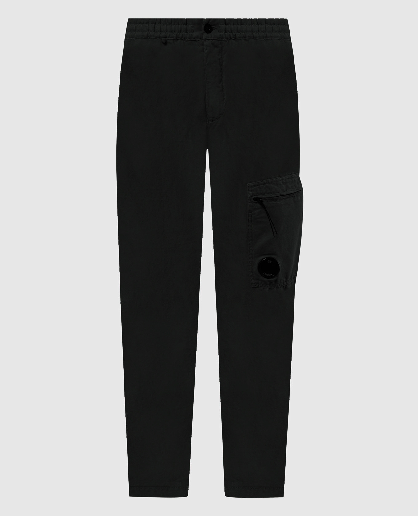 

Black linen trousers with logo C.P. Company