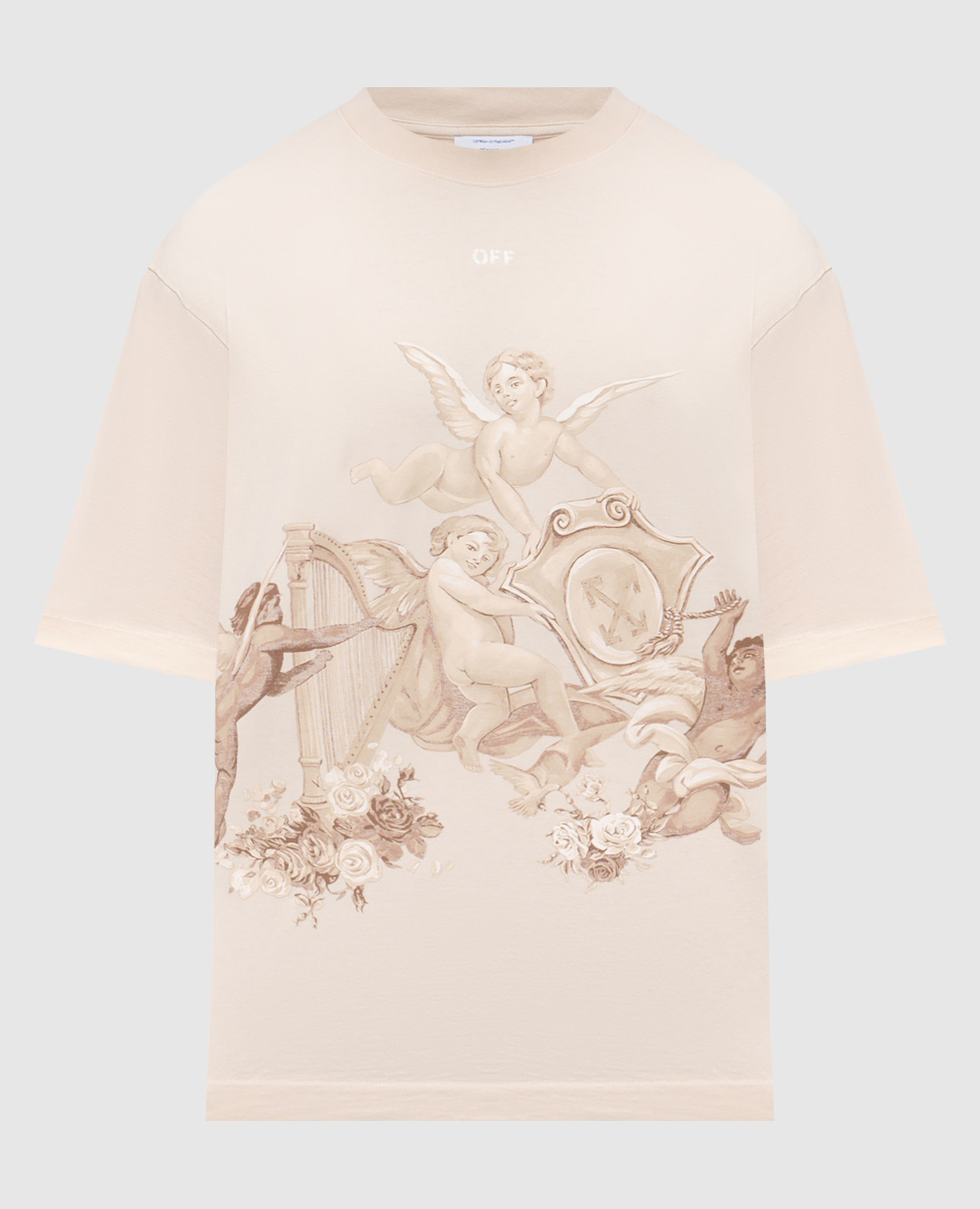 

Beige Putti T-shirt with print Off-White