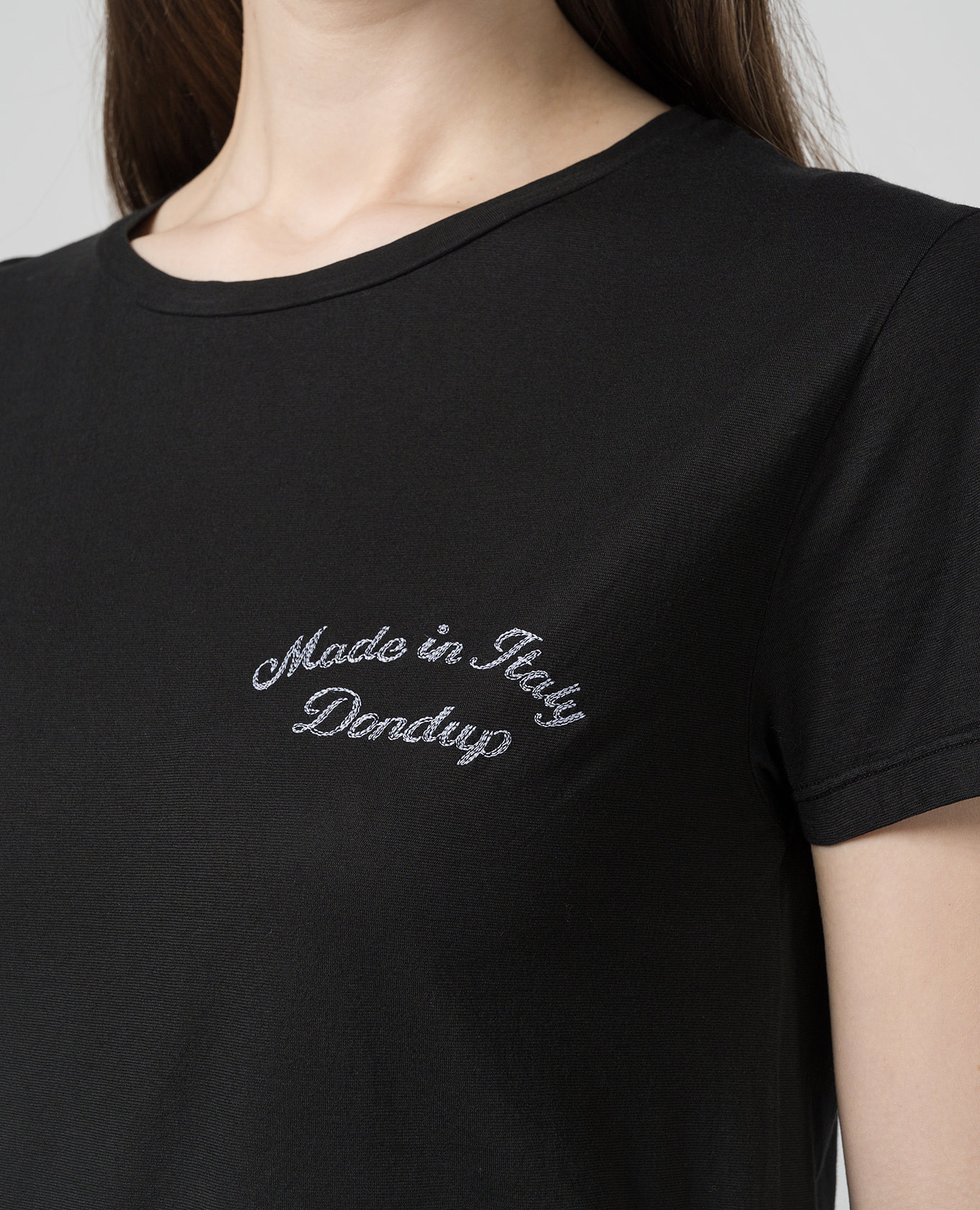 

Black t-shirt with logo embroidery Dondup