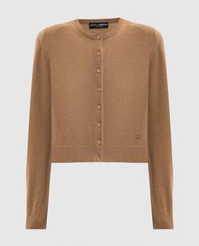 Dolce&Gabbana Brown cashmere cardigan FXVA3ZJDVC2