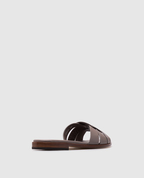 Doucal's Gray leather flip-flops DD8696DEGNUF073