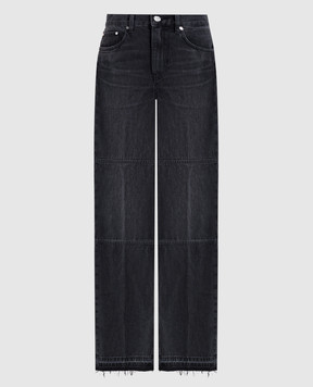 Helmut Lang Black jeans with logo patch O09DW202