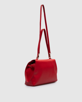 Lou Lou Studio Red leather bag ZION with embossed logo ZION