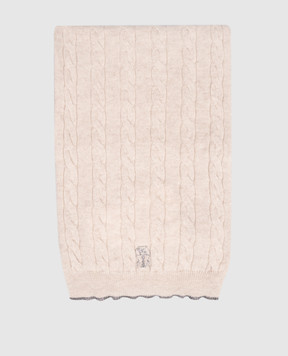 Brunello Cucinelli Children's beige cashmere scarf B12M16569B