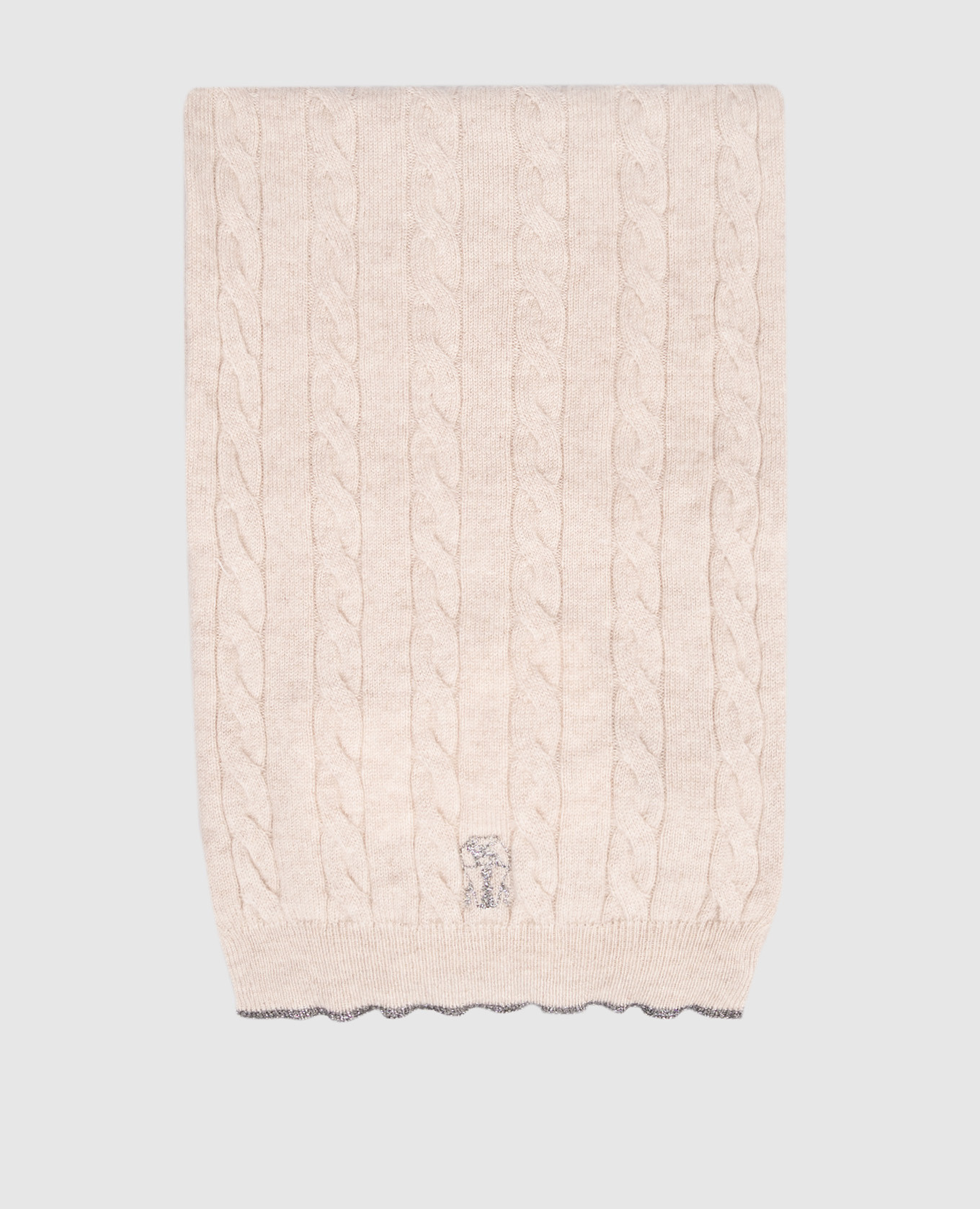 Children&#39;s beige cashmere scarf Brunello Cucinelli