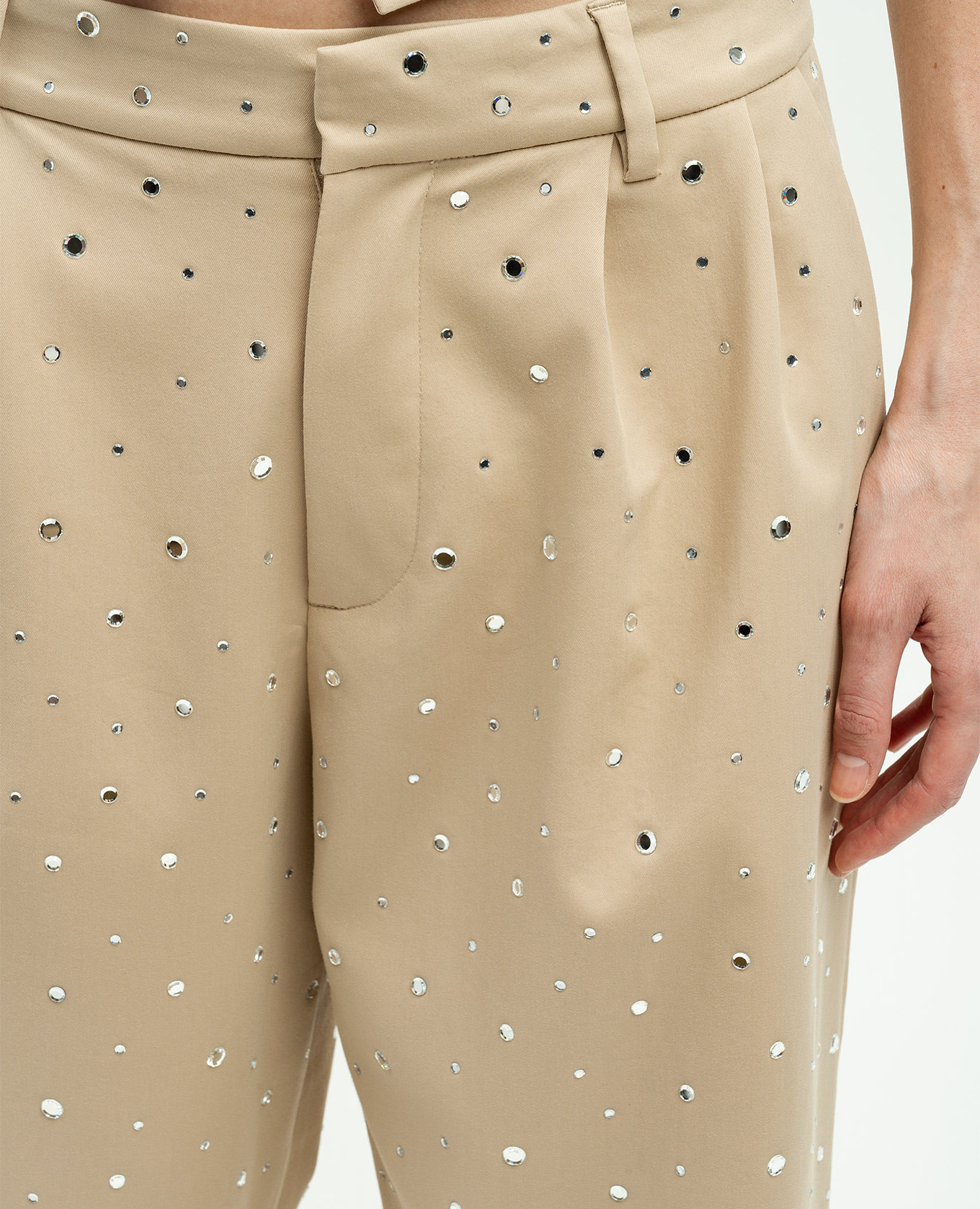 Beige pants with crystals Giuseppe Di Morabito Milano 5
