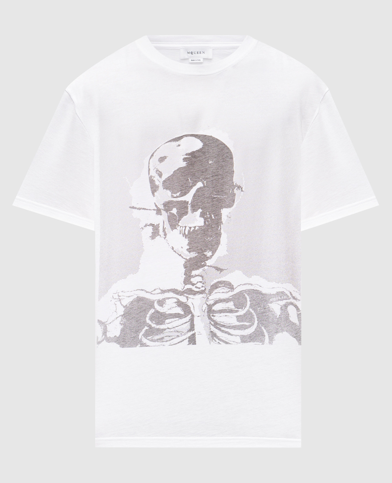 White T-shirt with print Alexander McQueen
